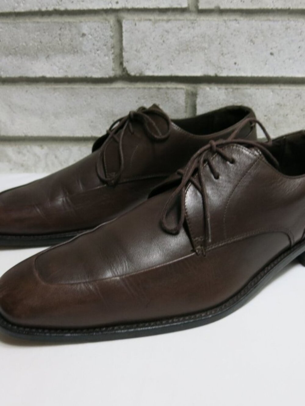 Calvin Klein Becket Long Toe Leather Dress Oxfords Shoes Mens Footwear Sz 10.5 M